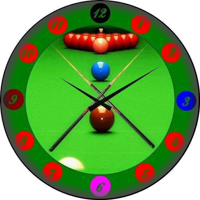 2. Wanduhr Billard - Snooker