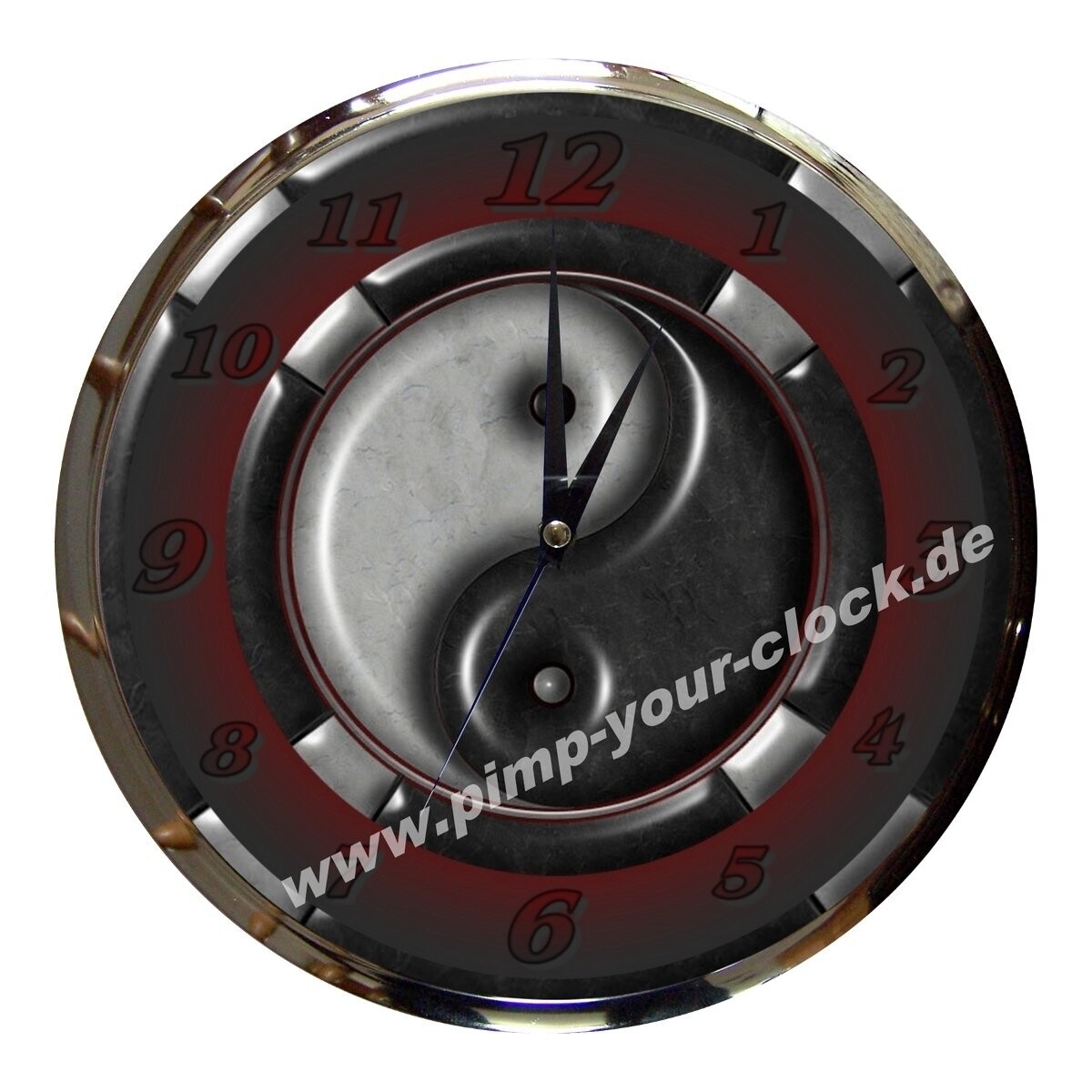 Wanduhr Yin Yang