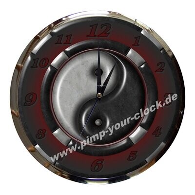 Wanduhr Yin Yang