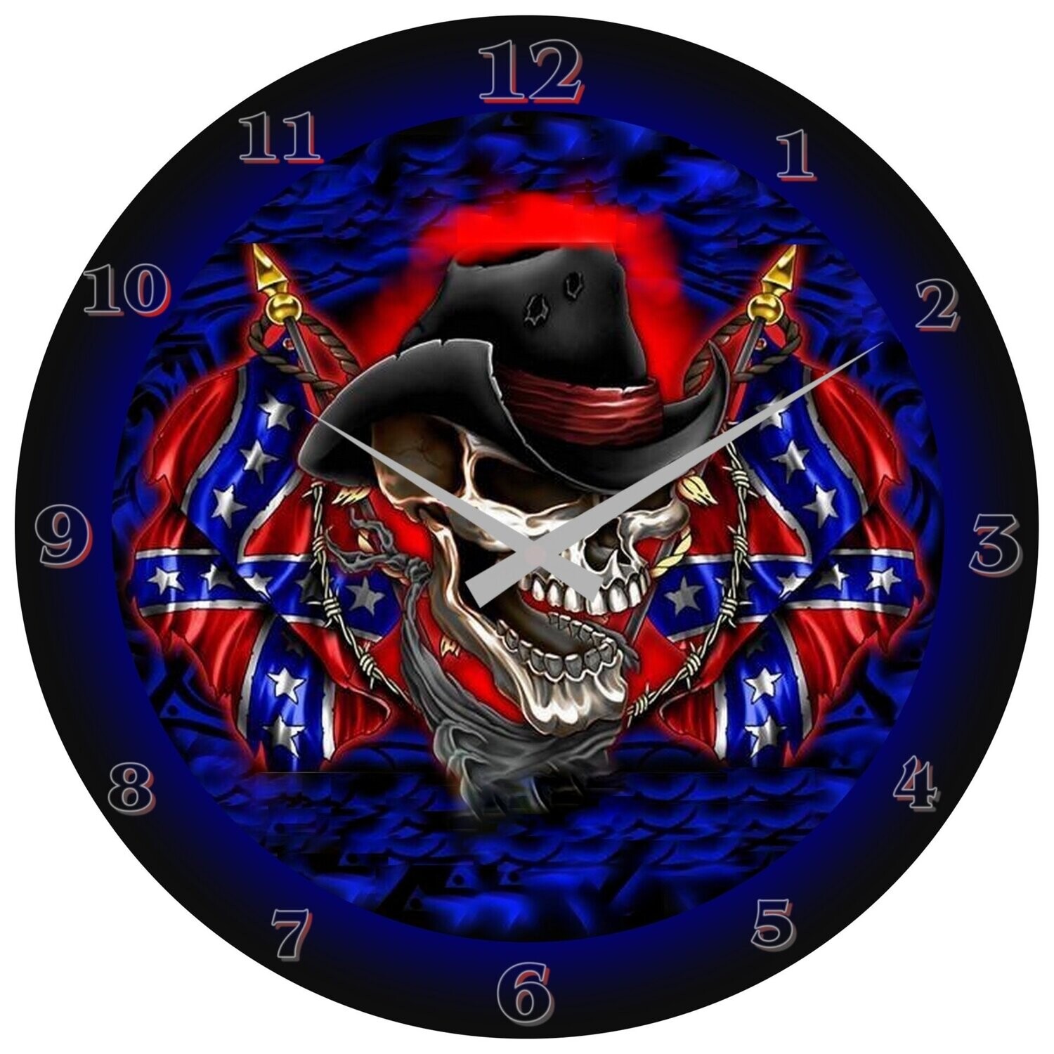 Wanduhr Rebel - Totenkopf