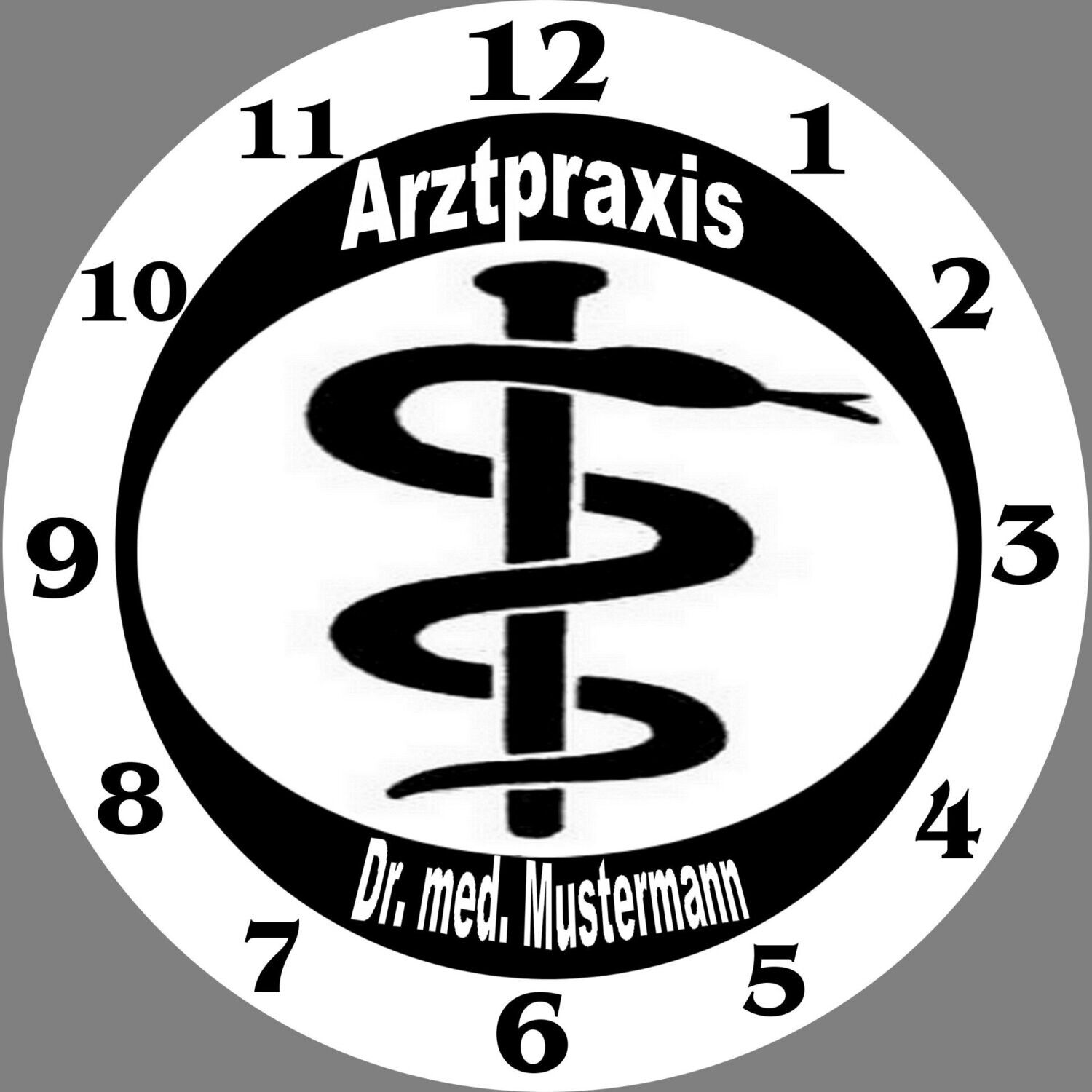 Arzt - Praxis  Uhr mit Namen