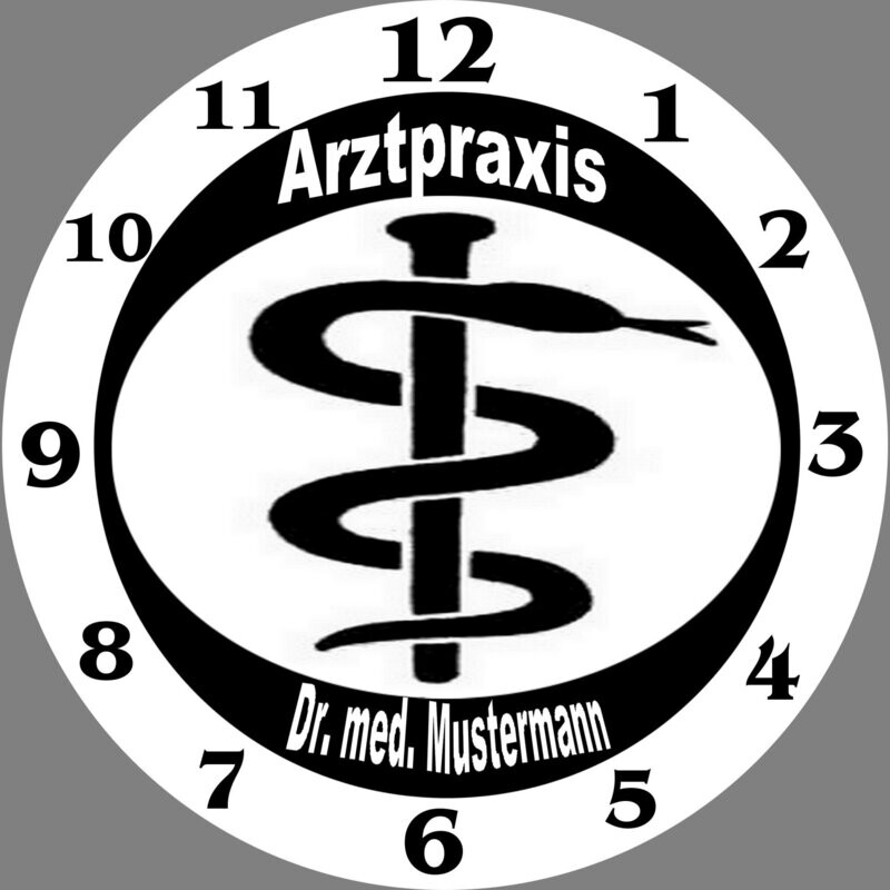 Arzt - Praxis  Uhr mit Namen