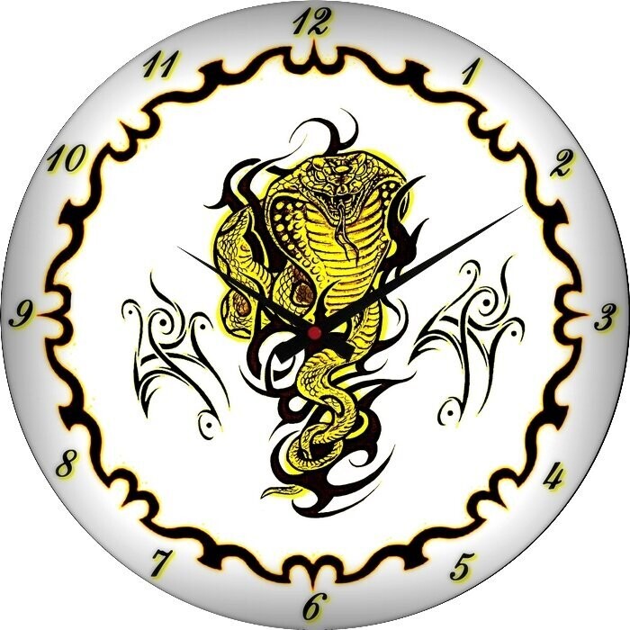 Wanduhr Tier - Schlange - Snake - Schlangenkopf - Wildtier - Fantasy