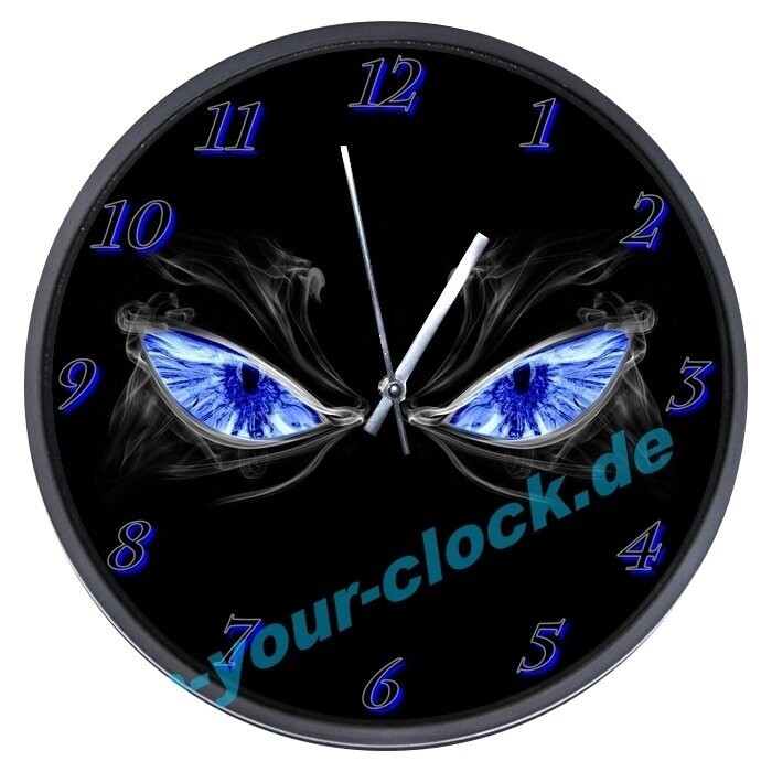 Wanduhr Augen - verschiedene Farben