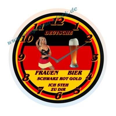 Wanduhr Deutsche Frauen Deutsches Bier..... Wanduhr Deutsche Frauen Deutsches Bier.....