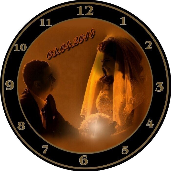 individuelle Wanduhr Hochzeit - Trauung - Verlobung