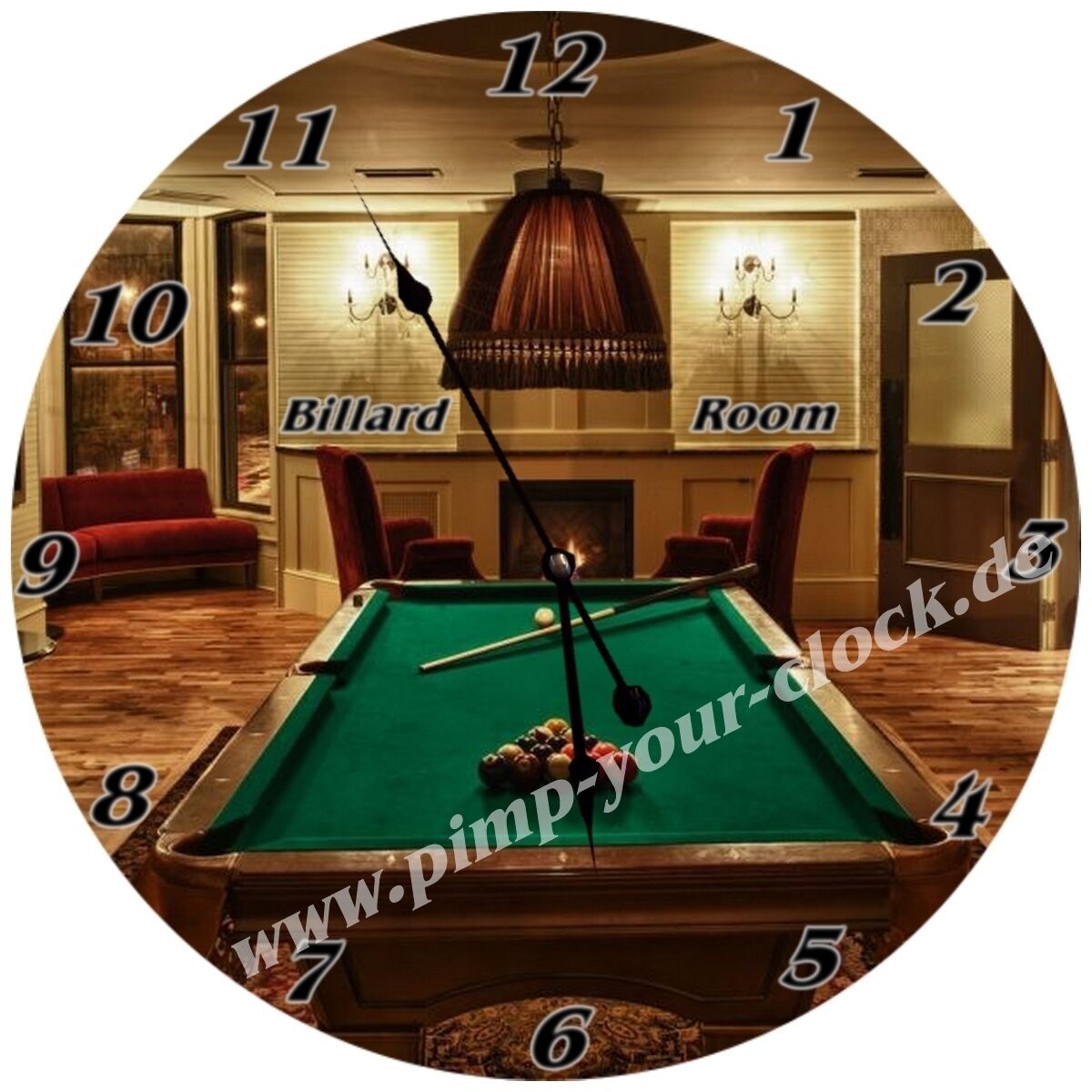 individuelle Wanduhr Hobbyraum - Billard Room - Dart Room