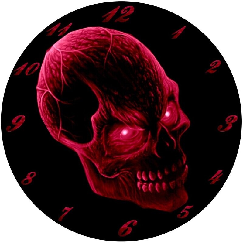 Wanduhr Skull - Totenkopf