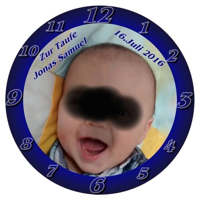 individuelle Wanduhr Geburt - Taufe