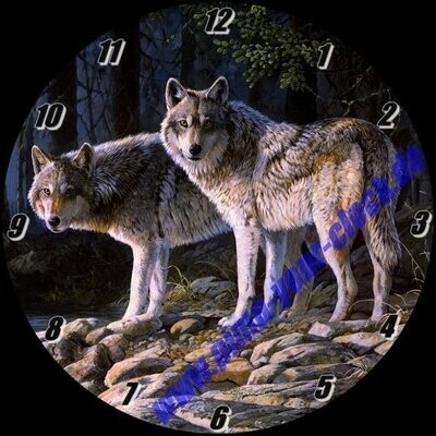 Wanduhr Tier - Wolf - Wölfe Wildtier Wanduhr Tier - Wolf - Wölfe Wildtier