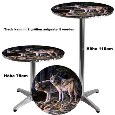 Standard Steh bzw. Bistrotische Wolf Wölfe Standard Steh bzw. Bistrotische Wolf Wölfe