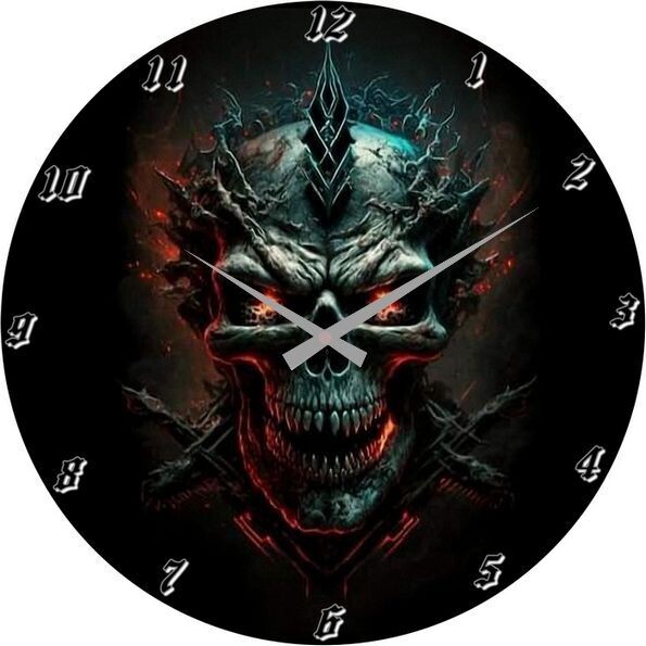 Wanduhr Totenkopf - Skull