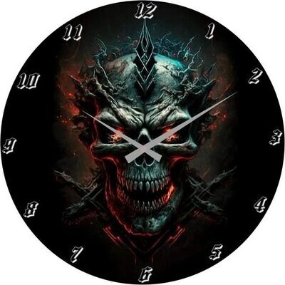 Wanduhr Totenkopf - Skull