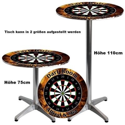 Darttisch - Individueller Tisch mit Namen oder Text Dart Darttisch - Individueller Tisch mit Namen oder Text Dart