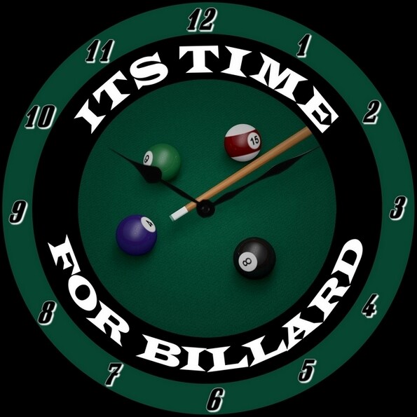 Angebot des Monat Billard Wanduhr XXXXL Mega 60cm Wanduhr