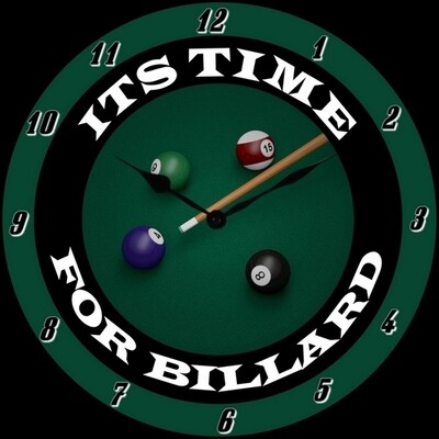 Angebot des Monat Billard Wanduhr XXL Mega 40cm Wanduhr