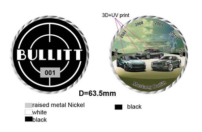 Mustang Bullitt 4 Generations Challenge Coin-Serial Number Included