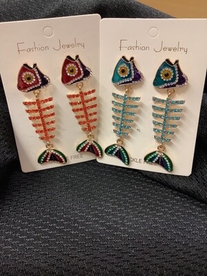 Fish Bone Earrings