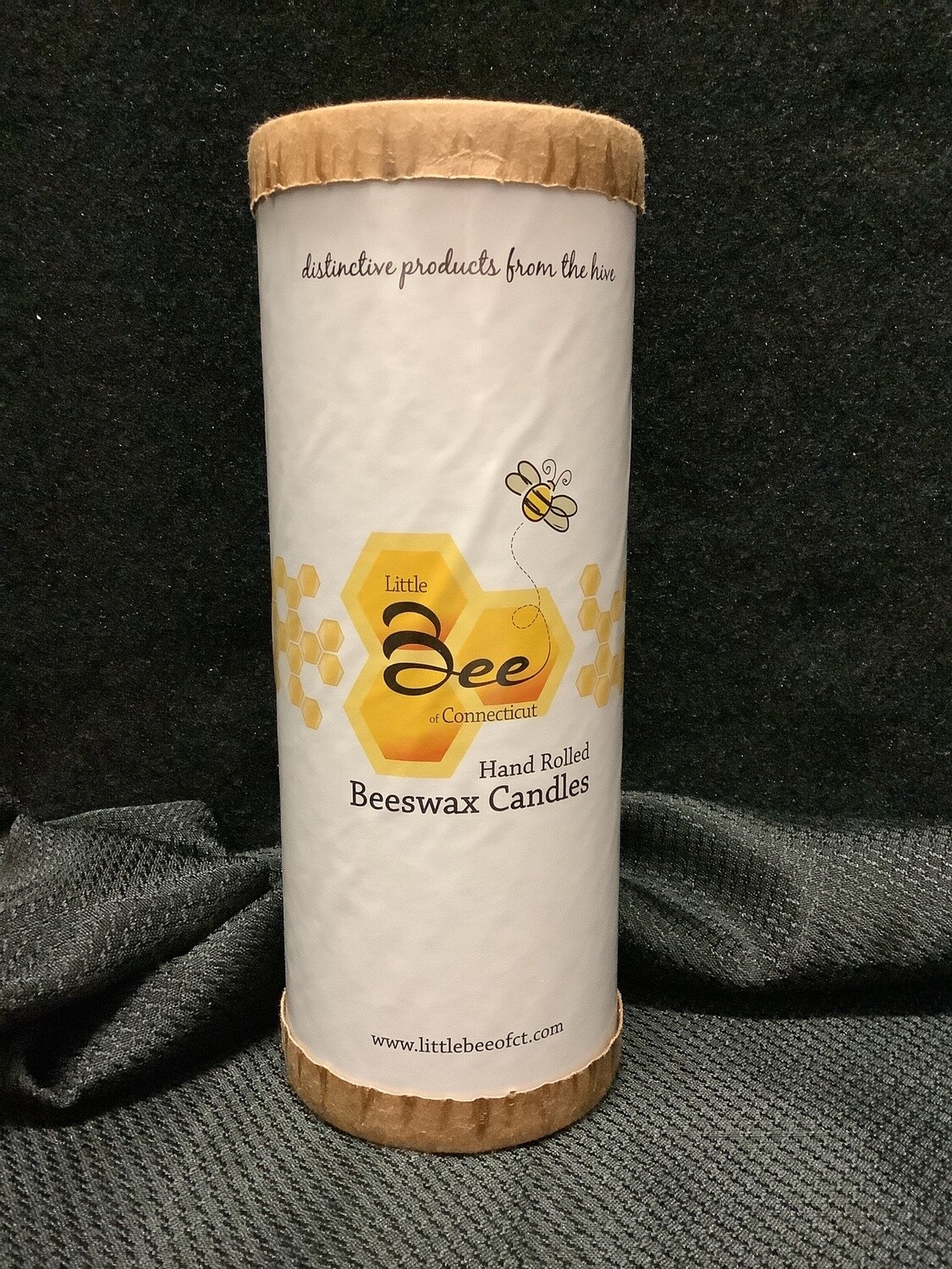 Beeswax Pillar Candle Hand Rolled - 8 Inch