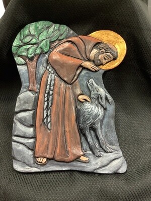 St Francis & Wolf  and Tree