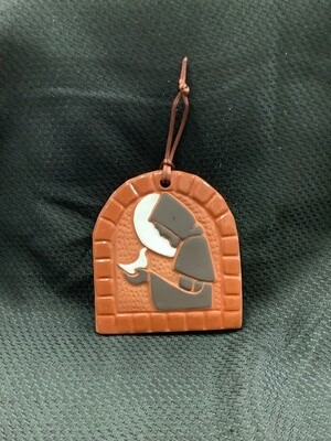 St. Francis with Bird in Arch Tile