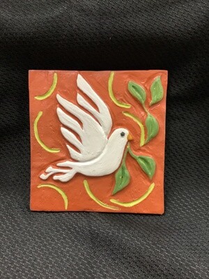 Square Peace Dove Tile