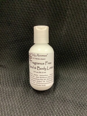 Fragrance Free Hand &amp; Body Lotion 2 oz