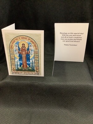 St Francis Feast Day Card - SF FD JM 401