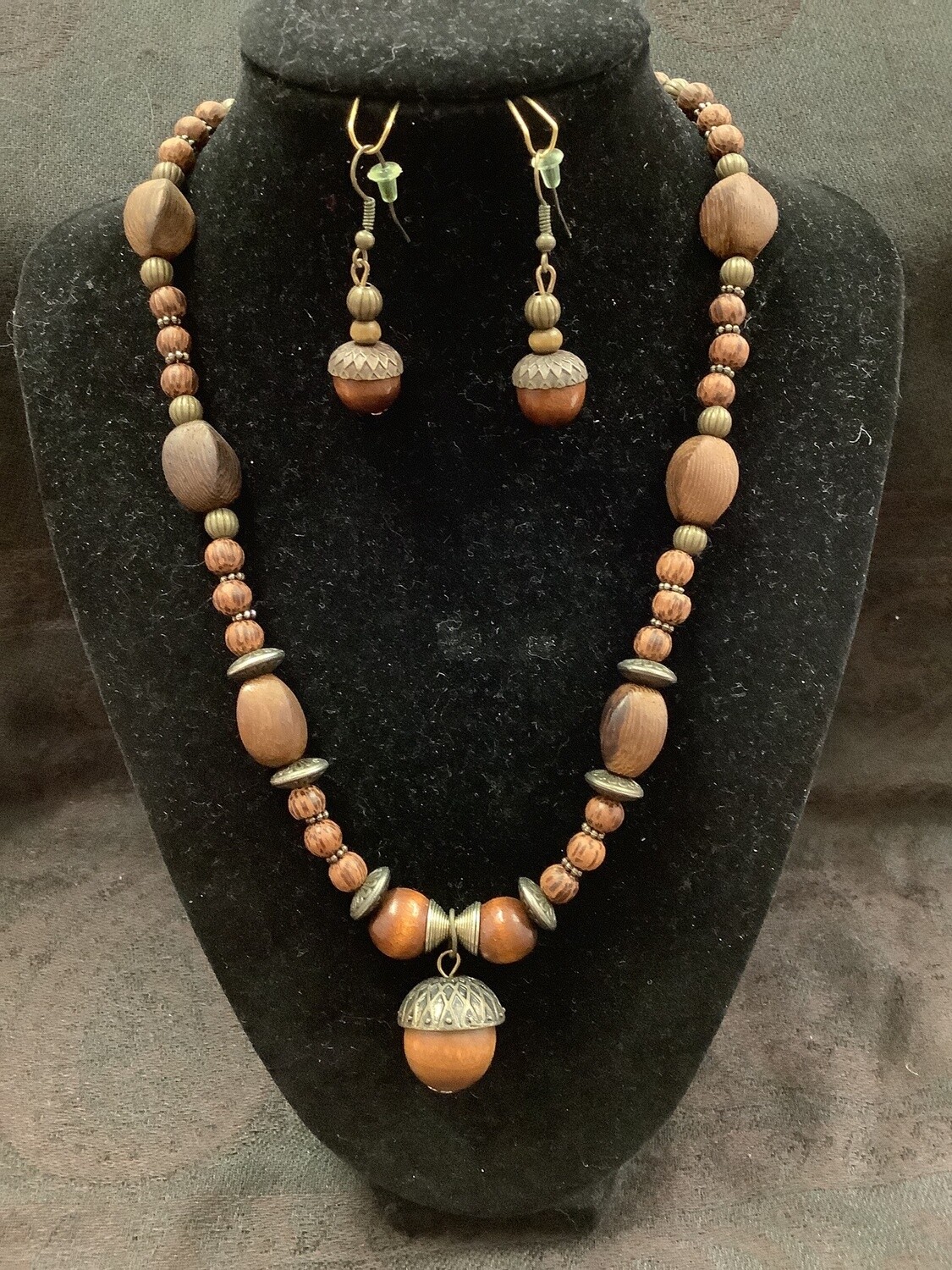 Acorn Beaded Necklace