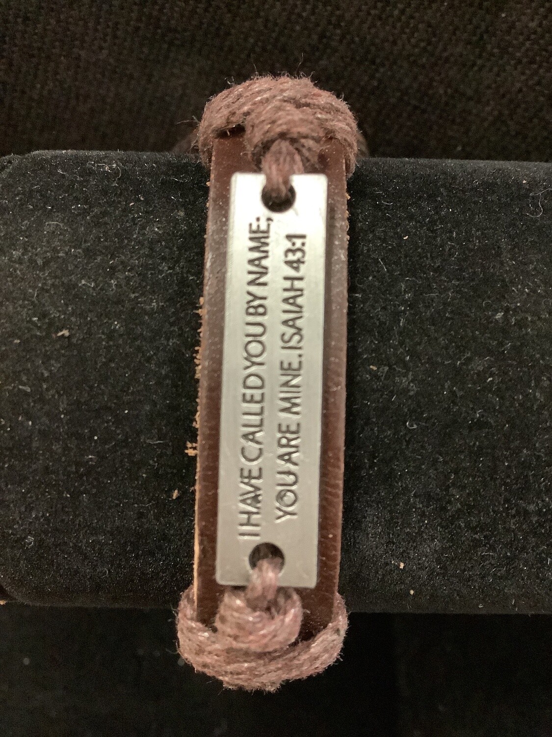 I Have Called You By Name Leather Bracelet, Colour: Brown
