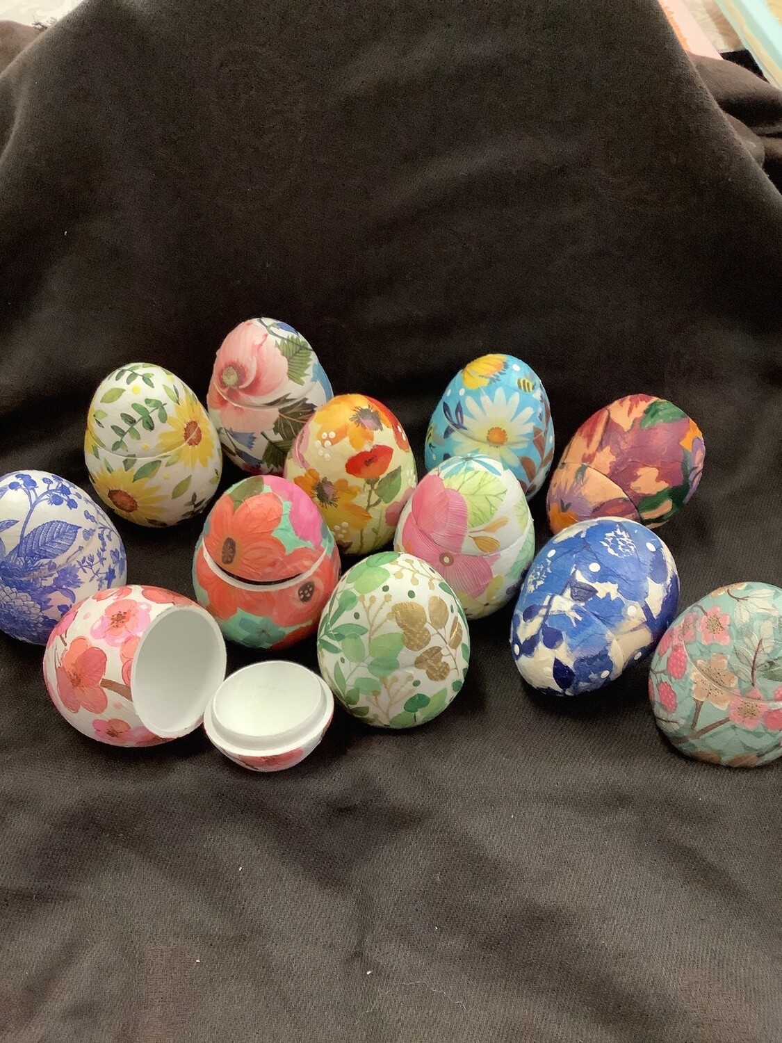 Decoupage Wood Easter Eggs 3” Assorted