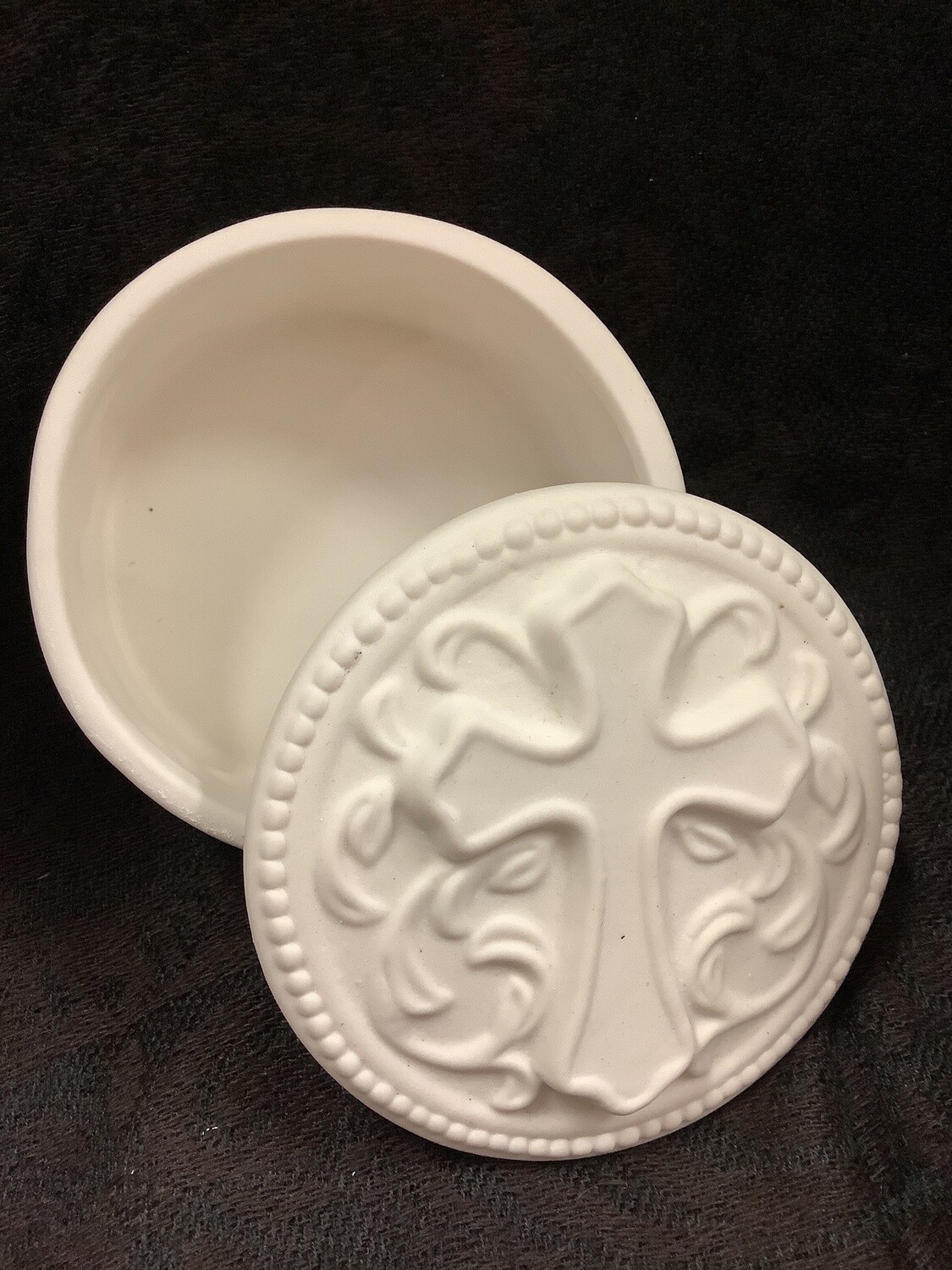 Porcelain Cross Rosary Case