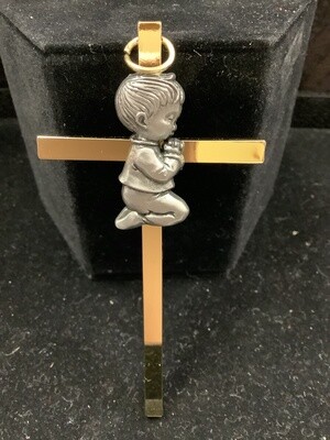 Baby Boy Brass Cross