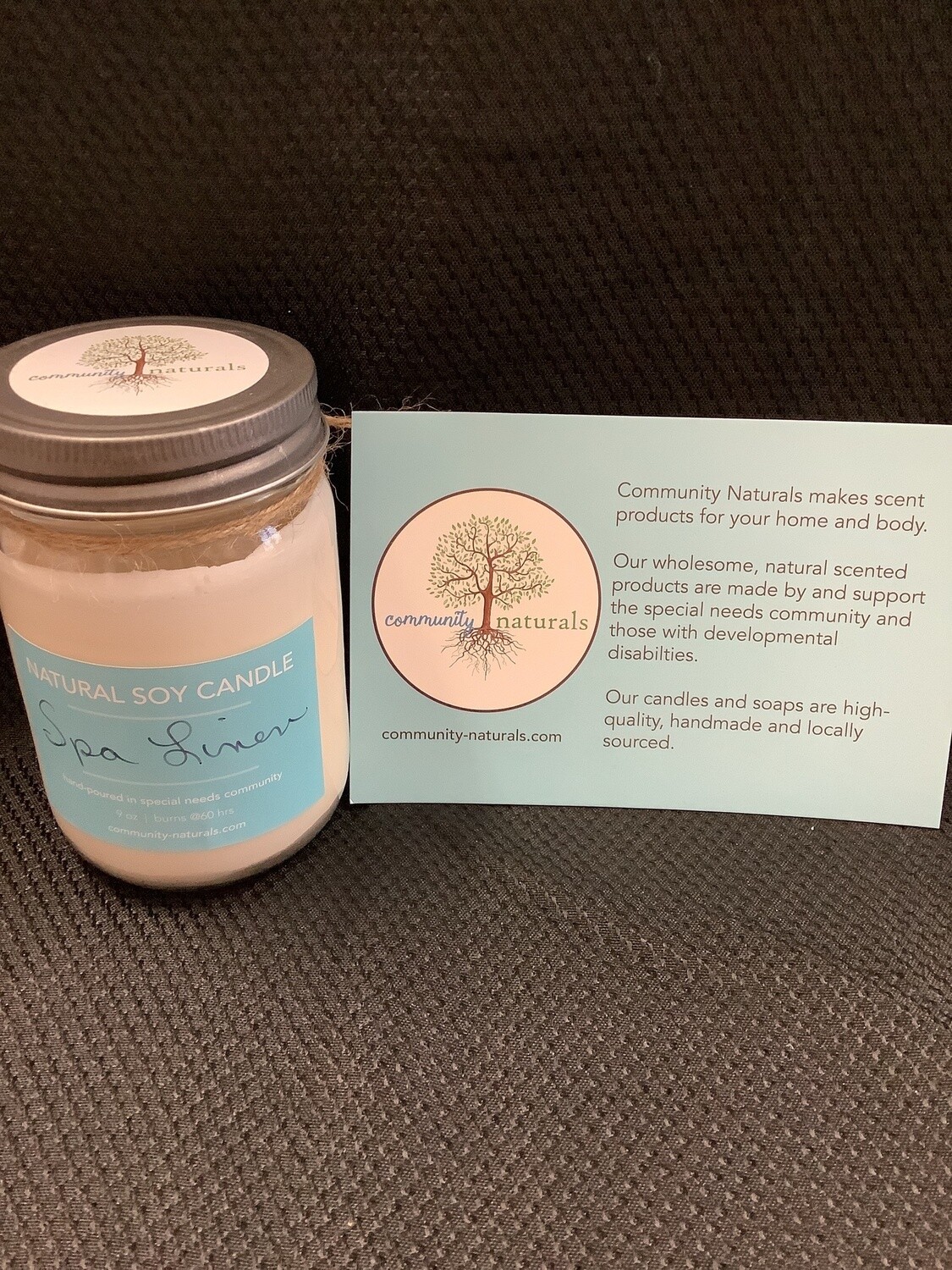 Community Naturals 9oz. Candle Asst., scent: Spa Linen