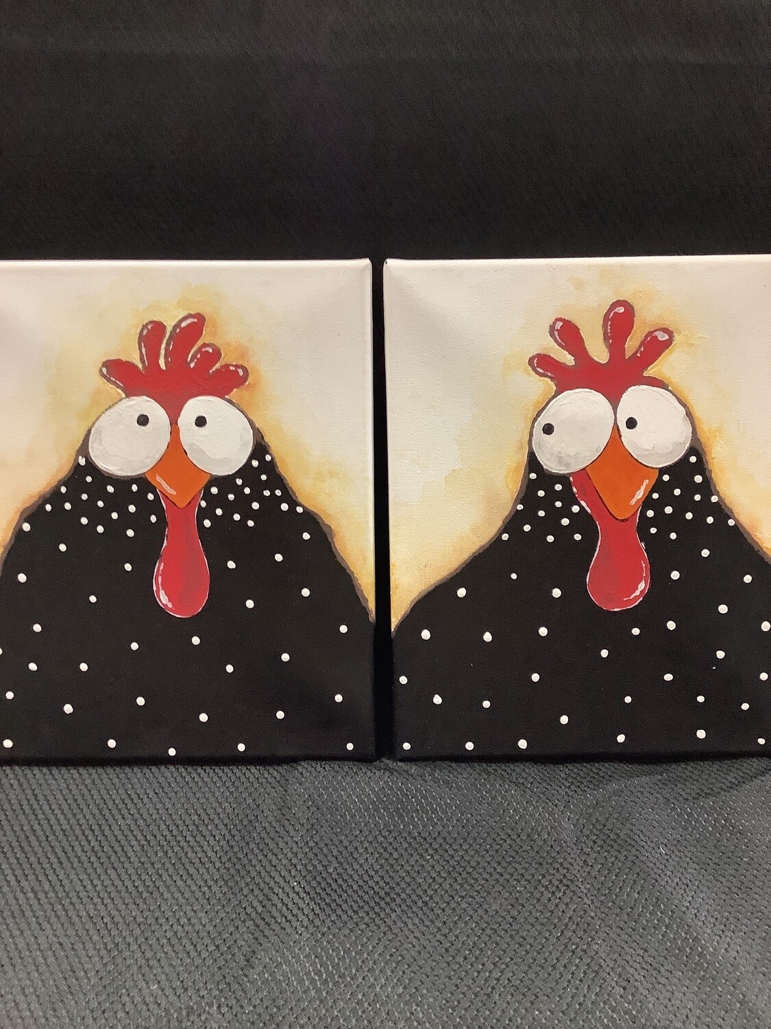 Chicken Canvas Art (Set of 2)