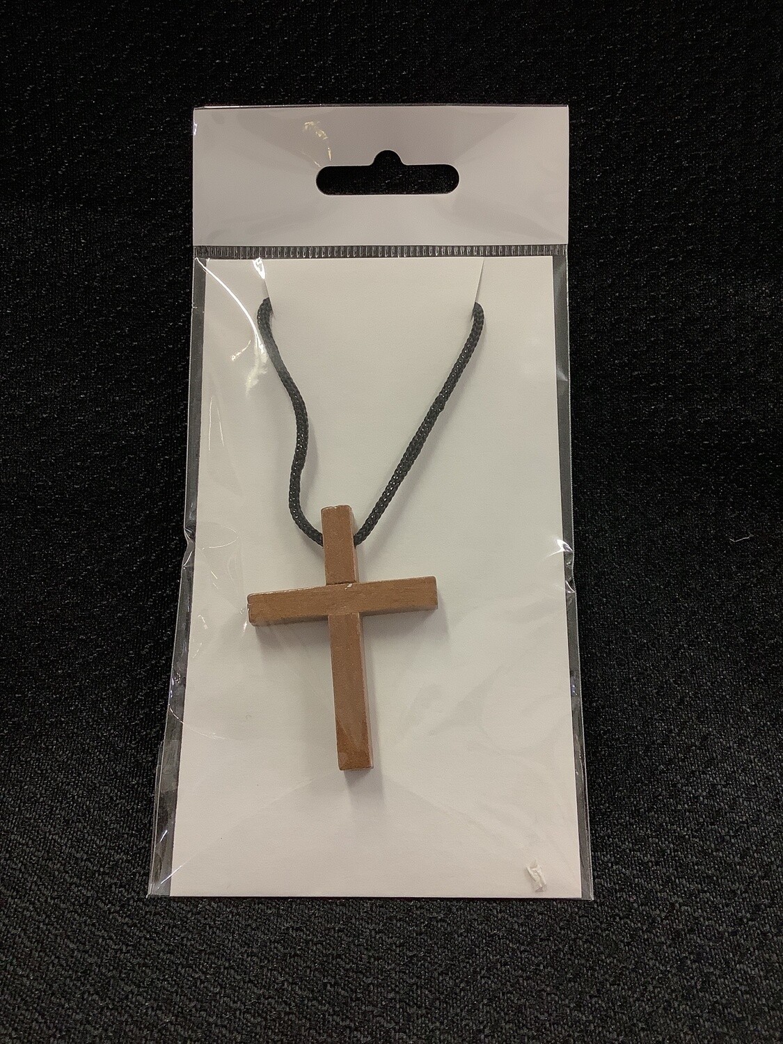 Wood Cross Pendant Necklace