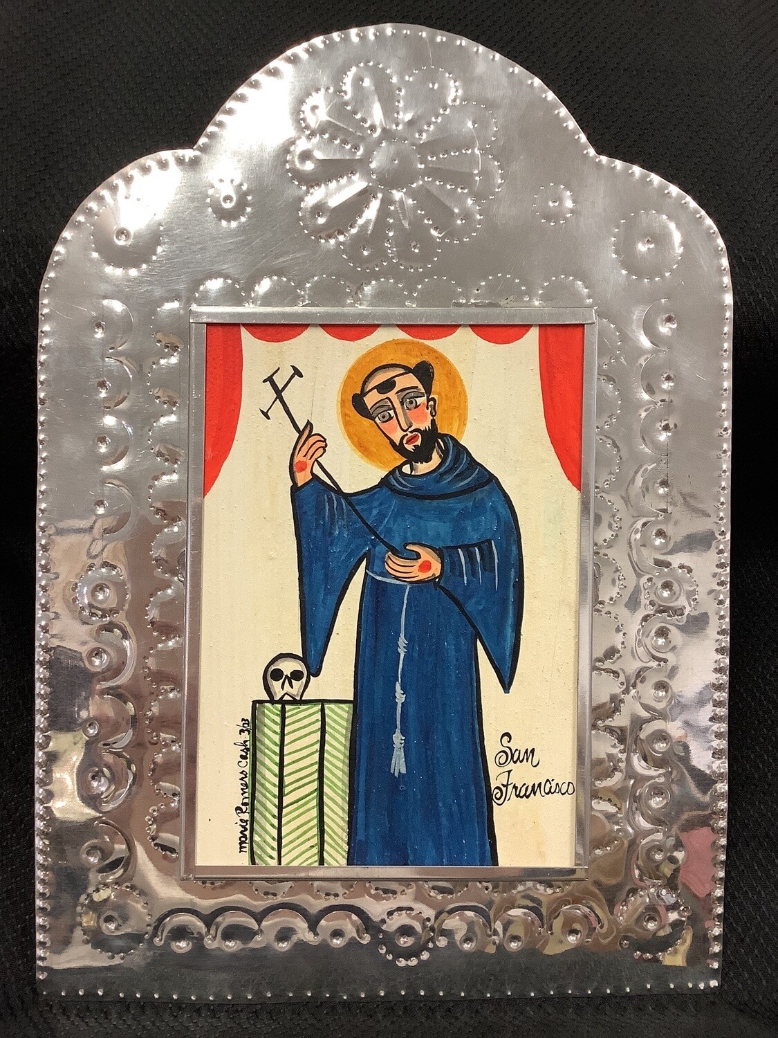 St Francis Of Assisi Watercolor On Wood
