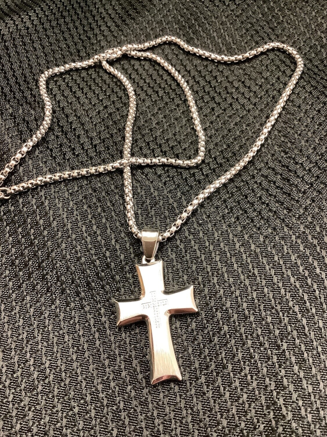 Titanium Steel Fashion Cross Couple Pendant Necklace