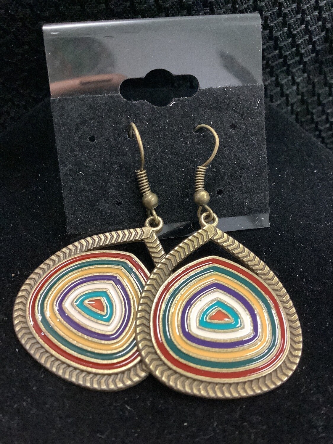 Vintage Color Water Drop Earrings