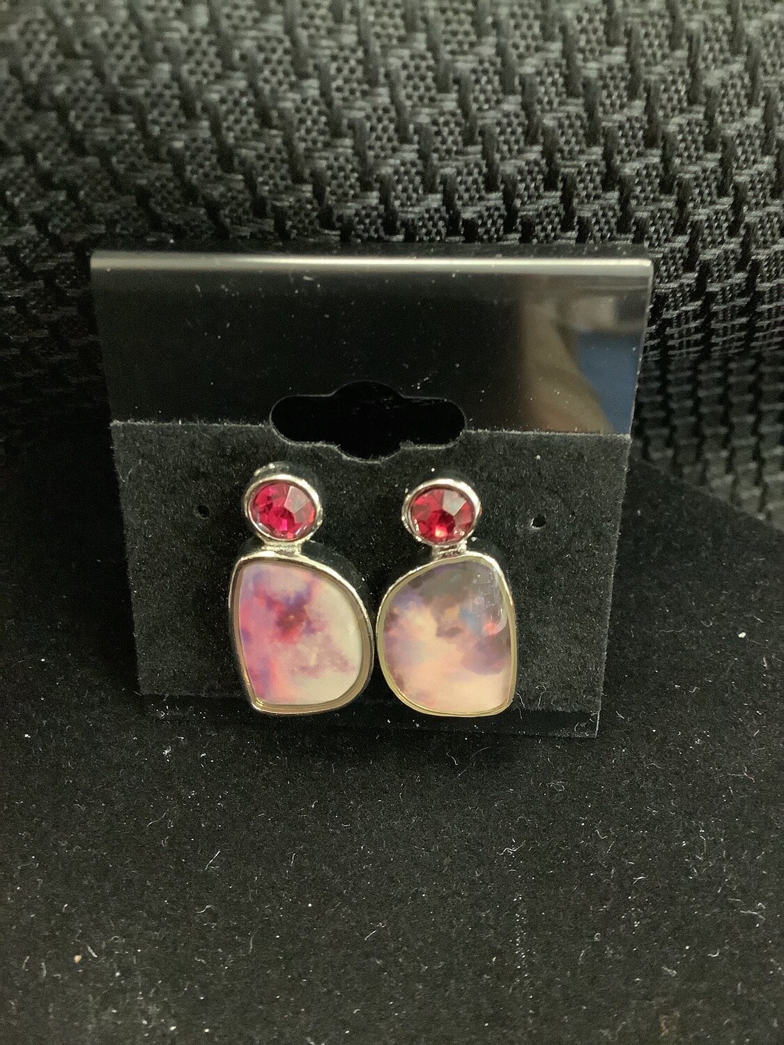 Colorful Purple Opal Earrings