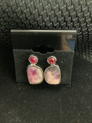 Colorful Purple Opal Earrings