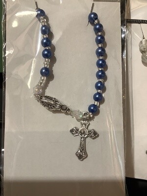 Virgin Mary Blue Rosary