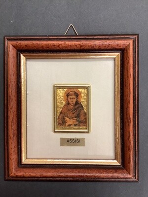 Vintage Framed St. Francis Icon