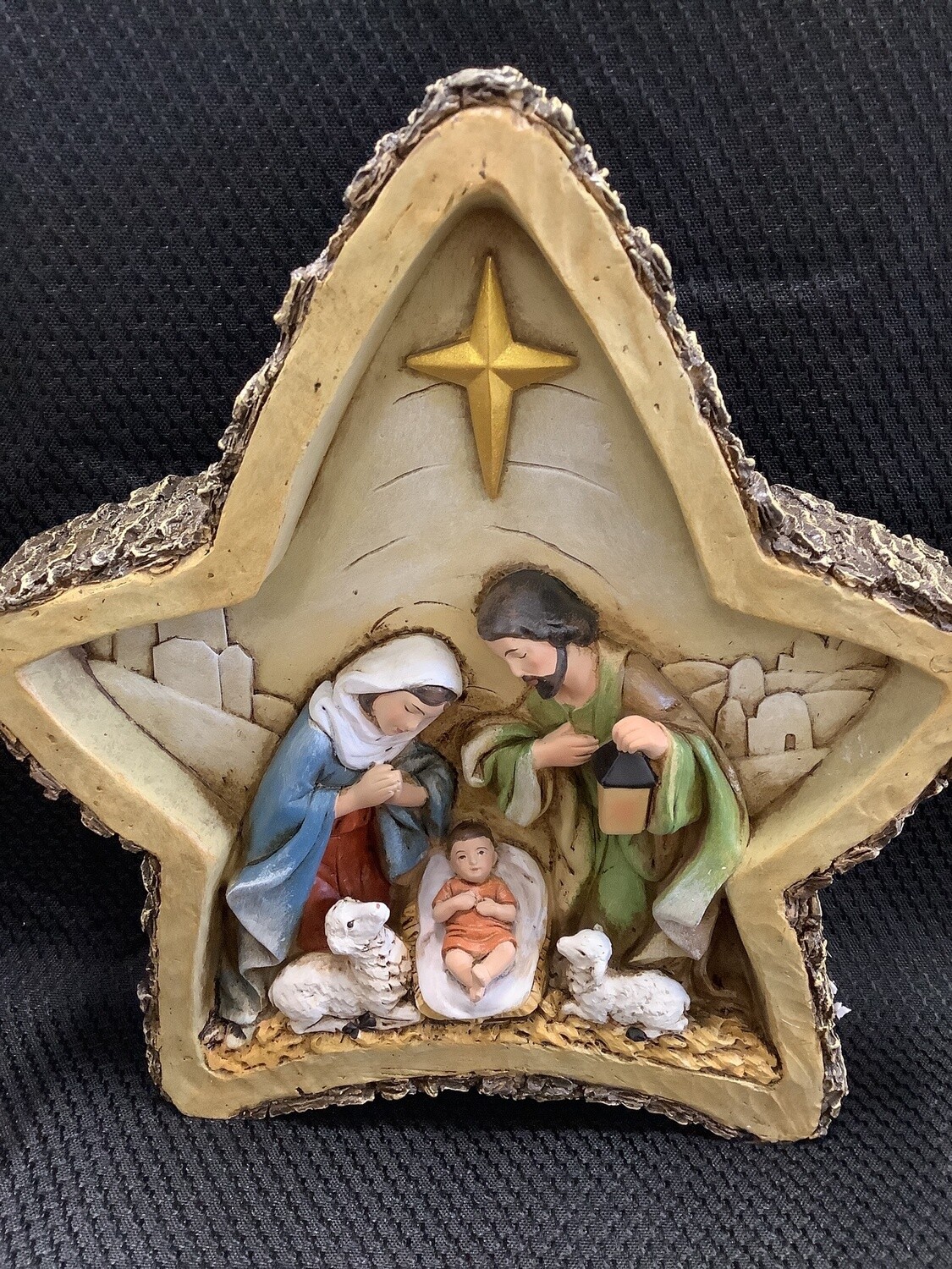 Star Nativity 8" Woodgrain