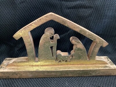 Wood Holy Family Figure