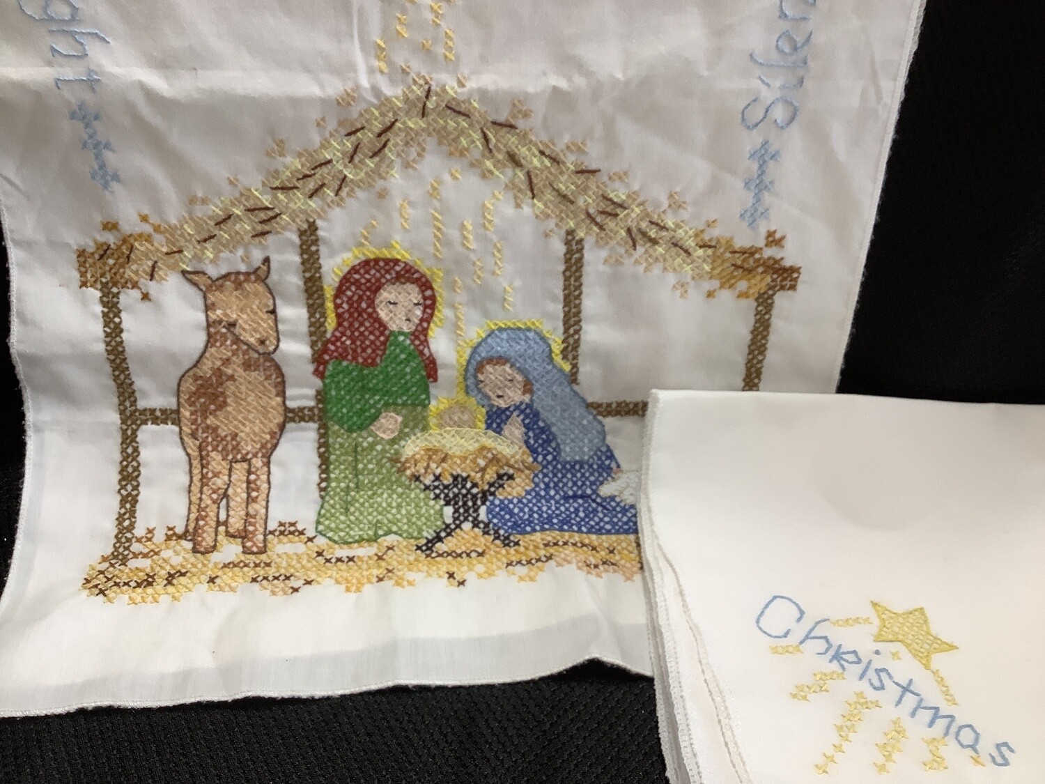 Embroidered Nativity Set (Table Runner 4 Napkins) by Sr. Jeanine Sokolowski