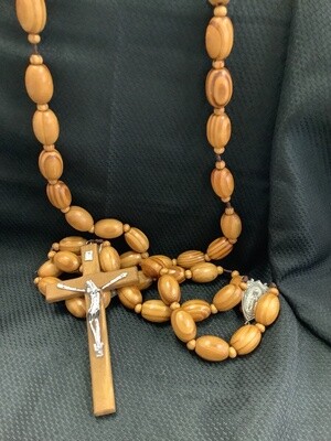 Corded Wood Wall Rosary