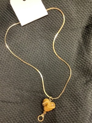 Swirled Gold Heart Necklace