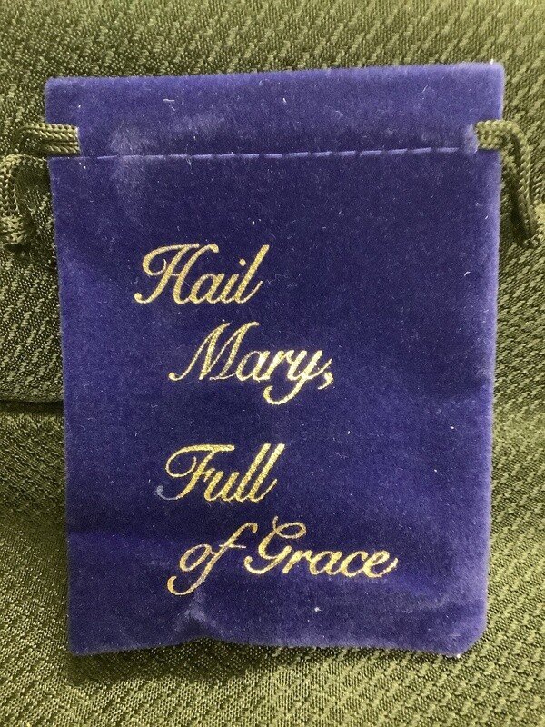 Hail Mary Velvet Rosary Case