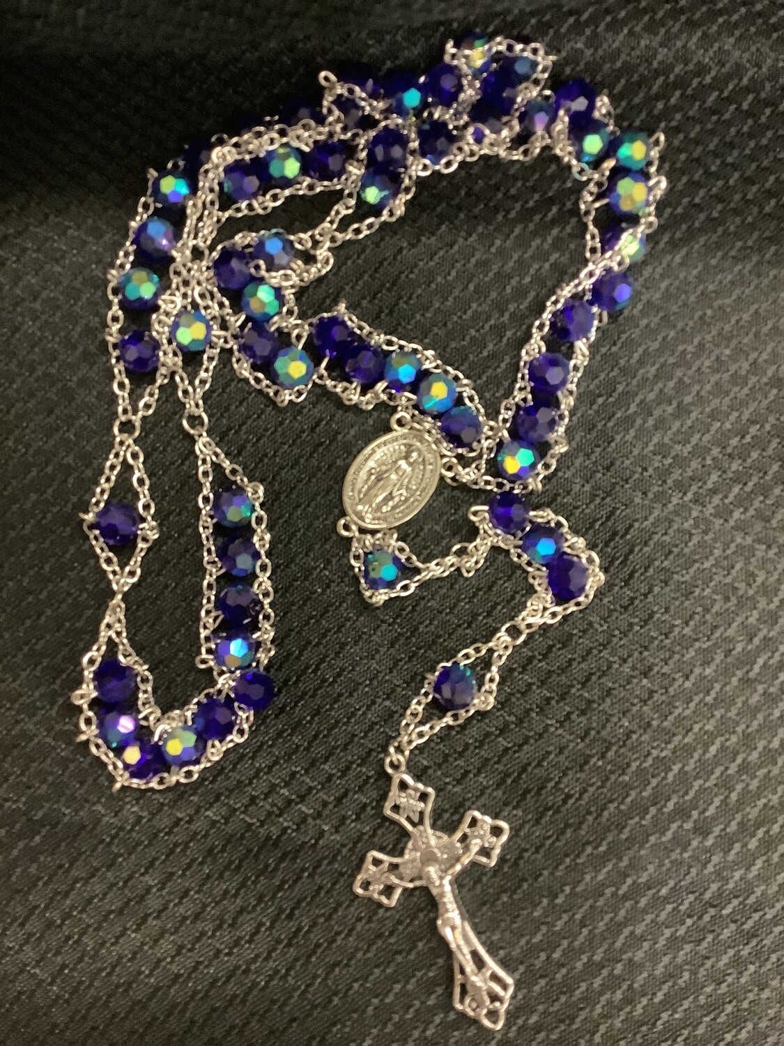 Sapphire Glass Rosary